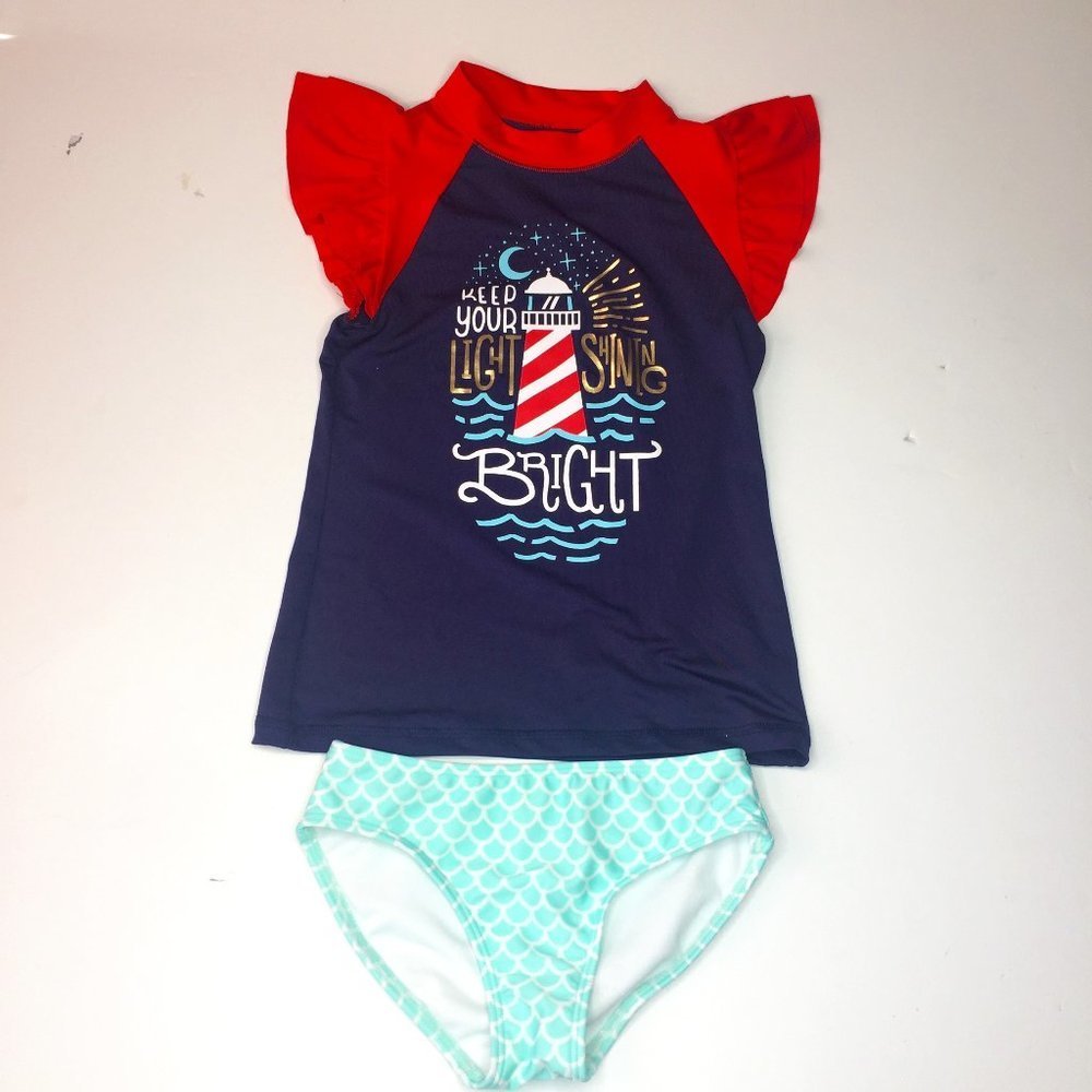 Cat & Jack, NWOT, girl's M (7/8) rash guard swim.